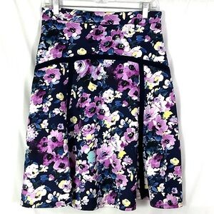 NY Collection-flared ,Floral A-Line Skirt,-size S